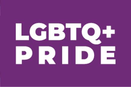 LGBTQ+ Pride with rainbow banner