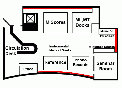 Floorplan of the music library