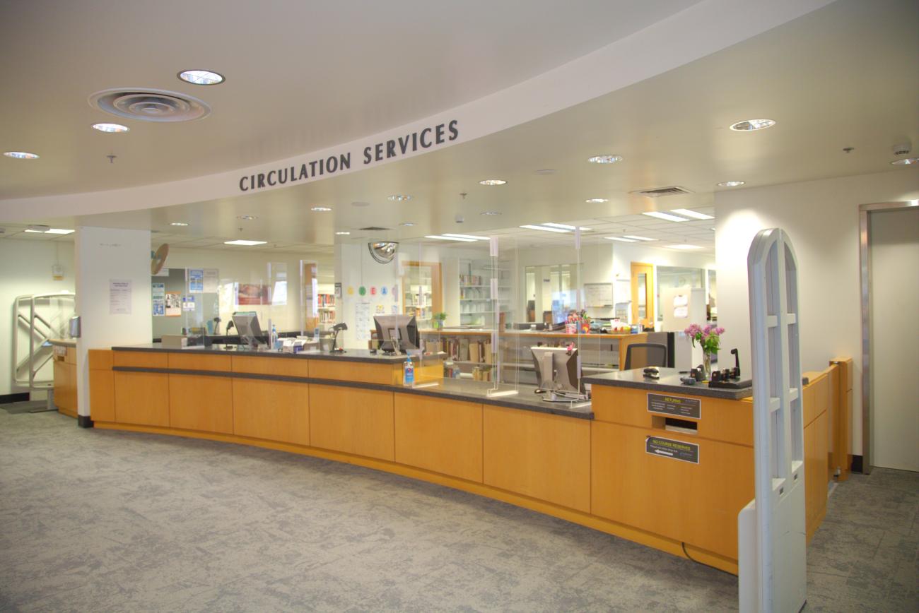 The Circulation desk as seen from the front