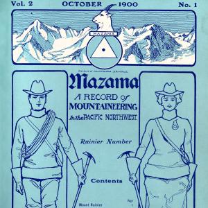Cover of Mazamas mountaineering journal, 1900.